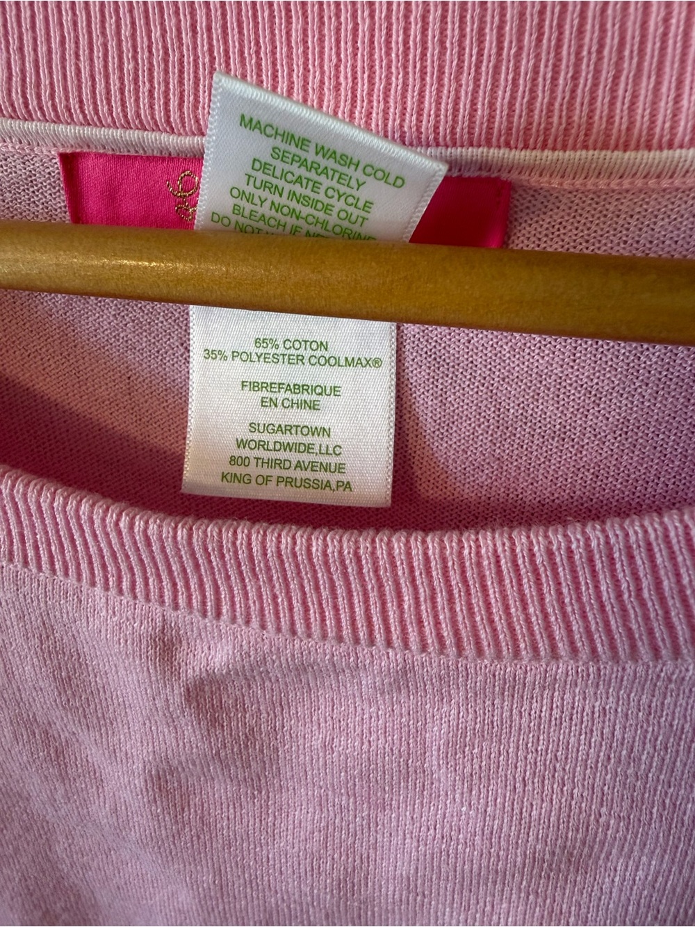 Lilly Pulitzer Damara Coolmax Sweater Pink Blossom Woman Large - Picture 6 of 8